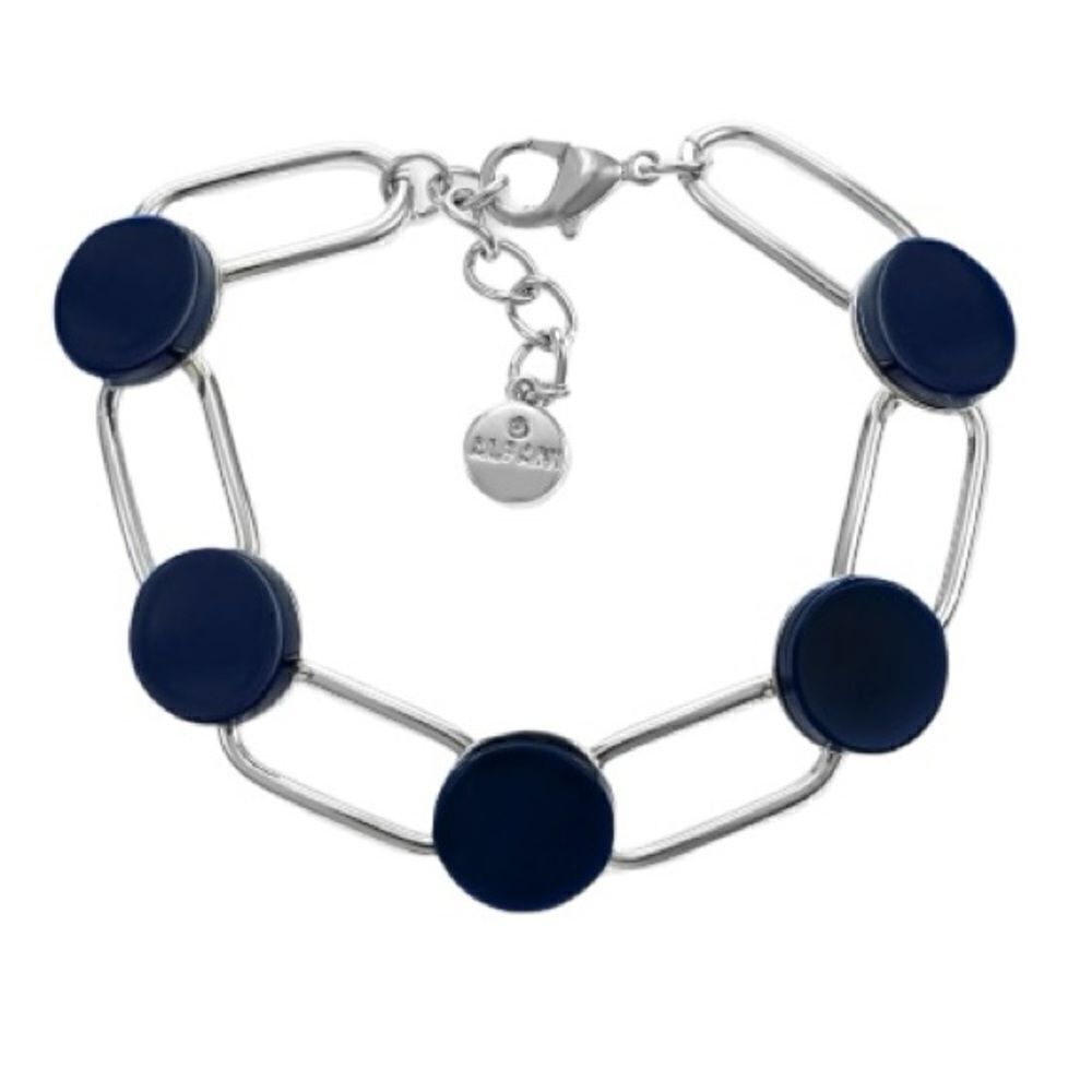 NWT Alfani Silver-Tone & Colored Disc Link Bracelet
